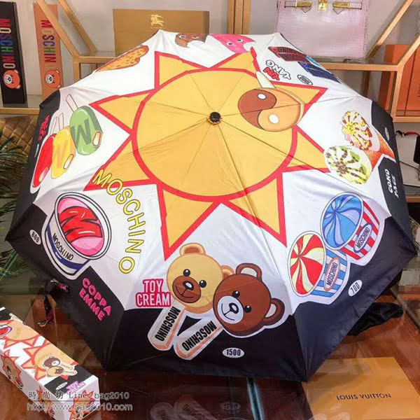 Moschino莫斯奇諾傘 防曬 防紫外線 超輕全鋁合金骨架 全自動防曬晴雨傘  zm1022